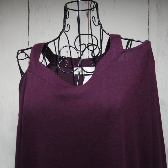 RD STYLE Red Cold Shoulder Long Sleeve Top - Picture 5 of 13